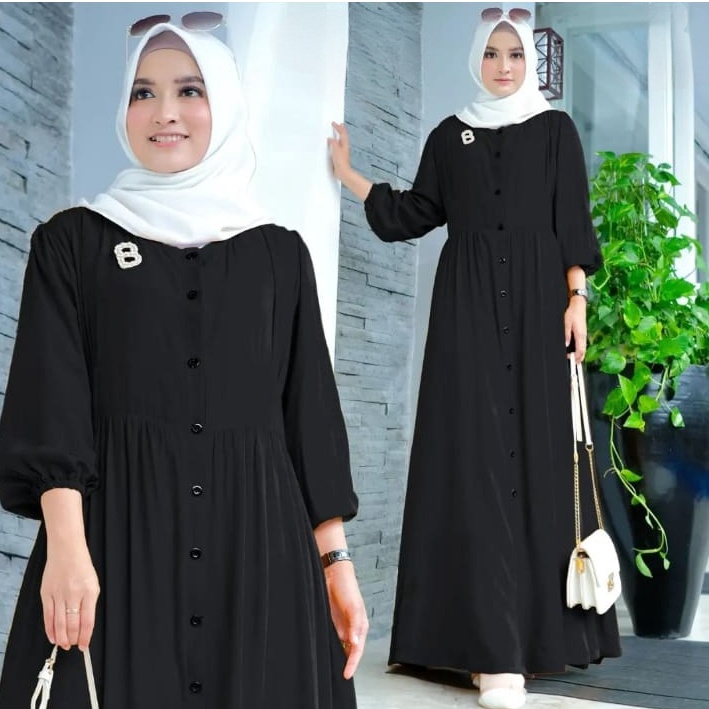 Star Baju gamis remaja kekinian terbaru 2023 Gamis Crinkle Premium Zernitaa dress terlaris buruan