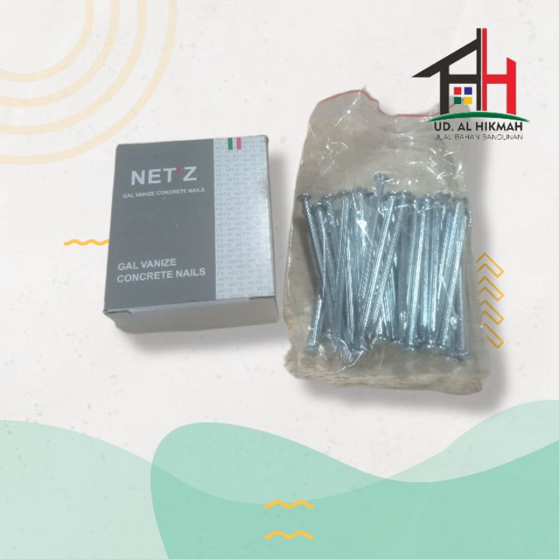 PAKU BETON PUTIH 3 INCH MERK NETZ ORIGINAL - PAKU BETON PUTIH 7.5CM