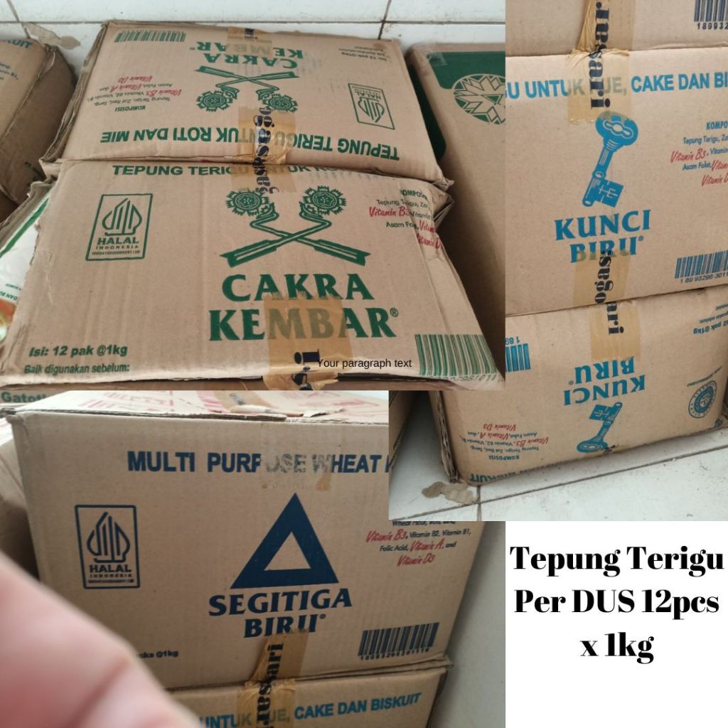 

Tepung Terigu per DUS (Kunci Biru / Cakra Kembar / Segitiga)