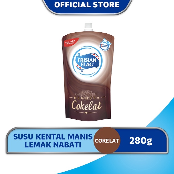 

RU40100 Frisian Flag Bendera Kental Manis Cokelat Pouch 280g ➺Terkini