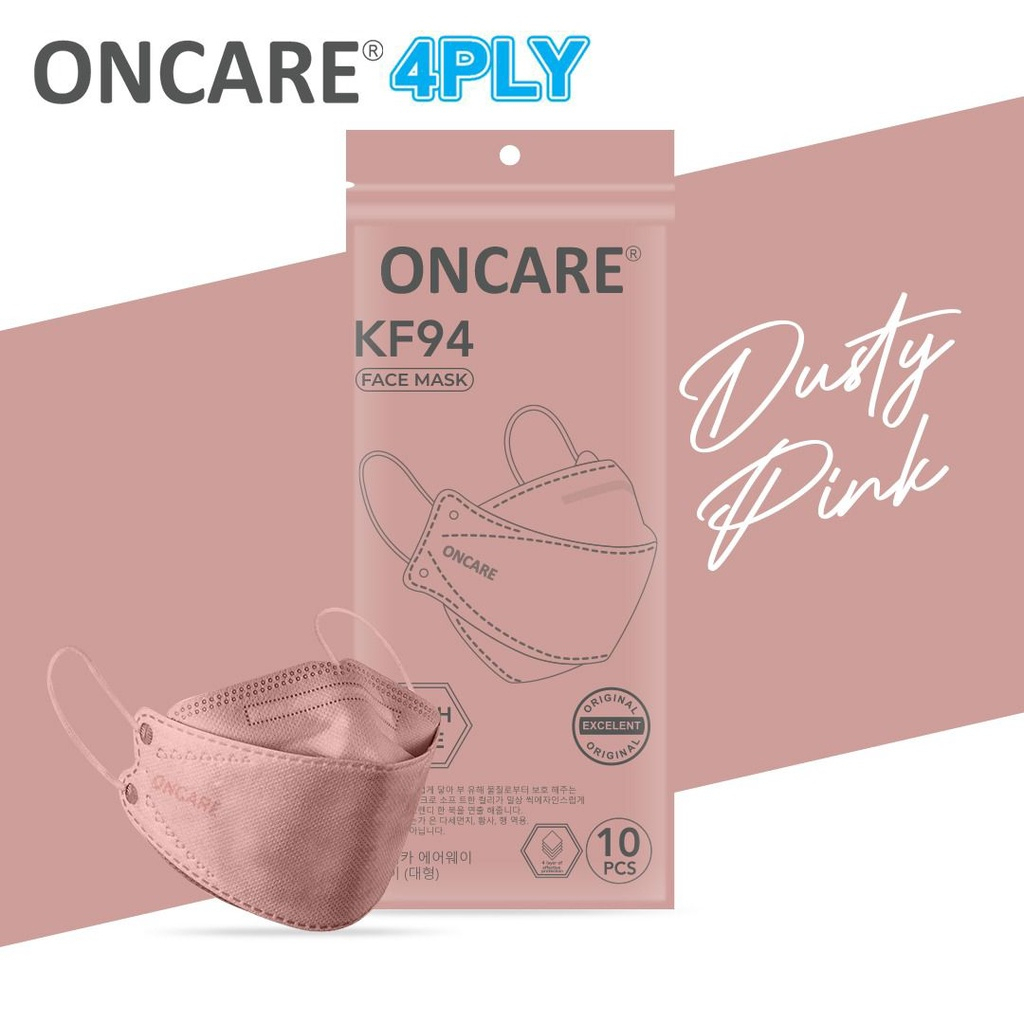 MASKER KF94 Korea Wemask, Careion, Mouson Tali Senada  Earloop Murah Pink Nude , Hijau Matcha 4ply i