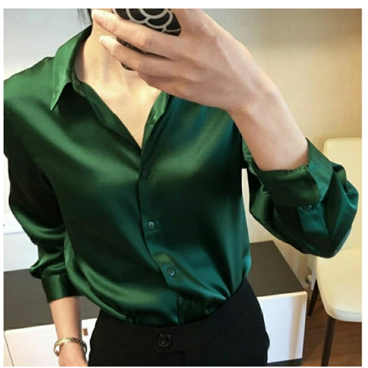 KEMEJA SATIN SILK Terlaris | KEMEJA WANITA SATIN PREMIUM SILK | KEMEJA BAHAN JATUH | KEMEJA SATIN LE