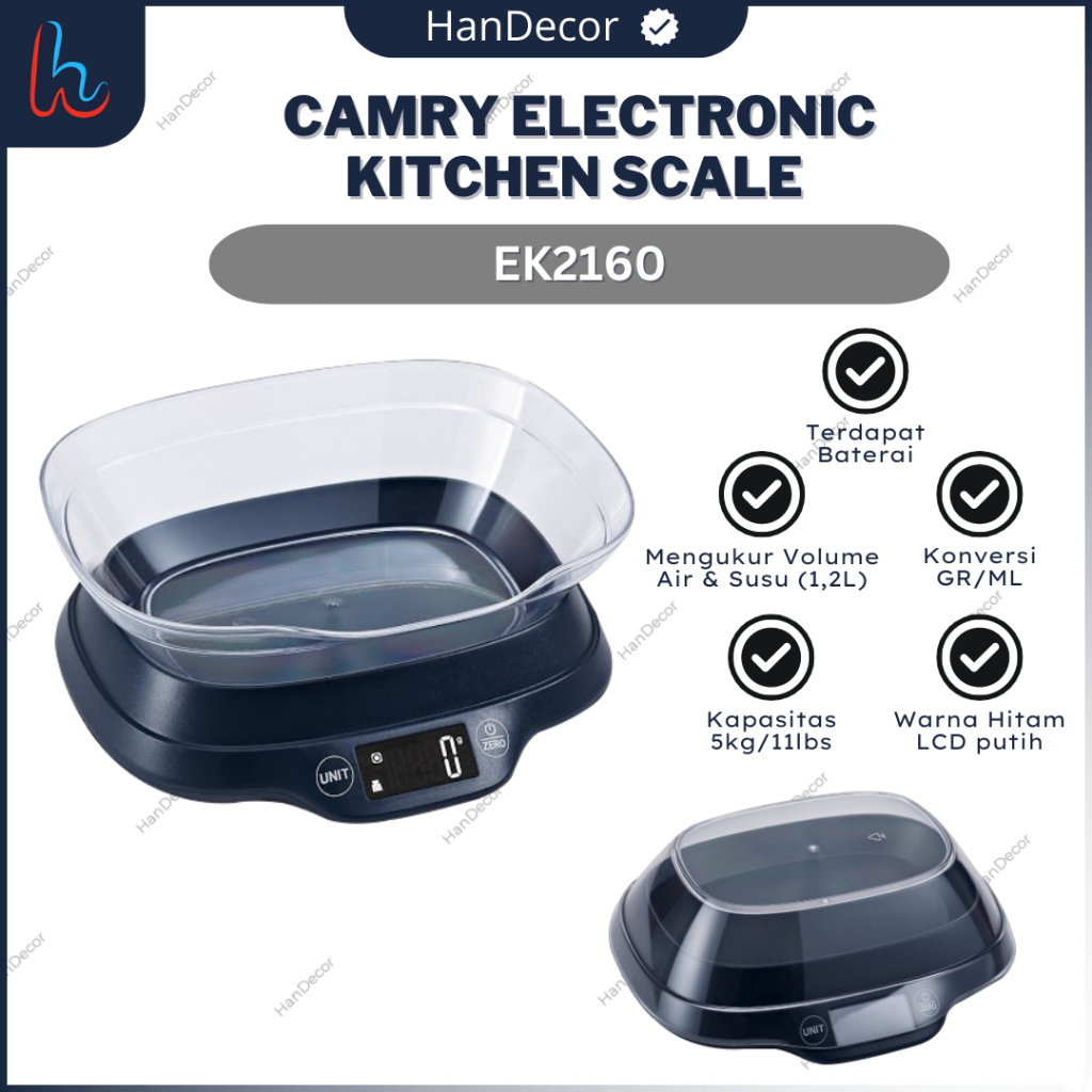 Camry EK2160H | Timbangan Camry 5kg | Timbangan Buah 5kg Digital | Timbangan Digital Kue Camry