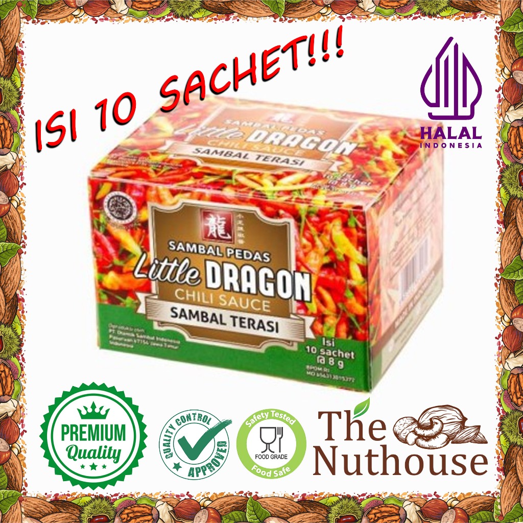 

Little Dragon sambal TERASI KOTAK SACHET / Chili Sauce Box [8g x 10pc] HALAL