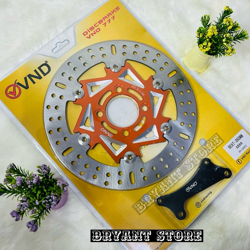 PIRINGAN DEPAN CAKRAM VND ORIGINAL AK 66 260MM BEAT SCOOPY GENIO SPACY VARIO 110 125 150 160 CBS AK66 260 MM CNC FLOATING VARIO110 VARIO125 VARIO150 VARIO160 BRAKE DISK DISC DISCBRAKE DISKBRAKE