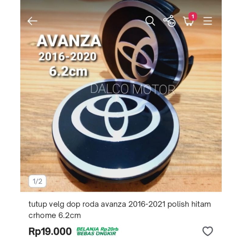 TUTUP VELG DOP RODA MOBIL AVANZA RUSH