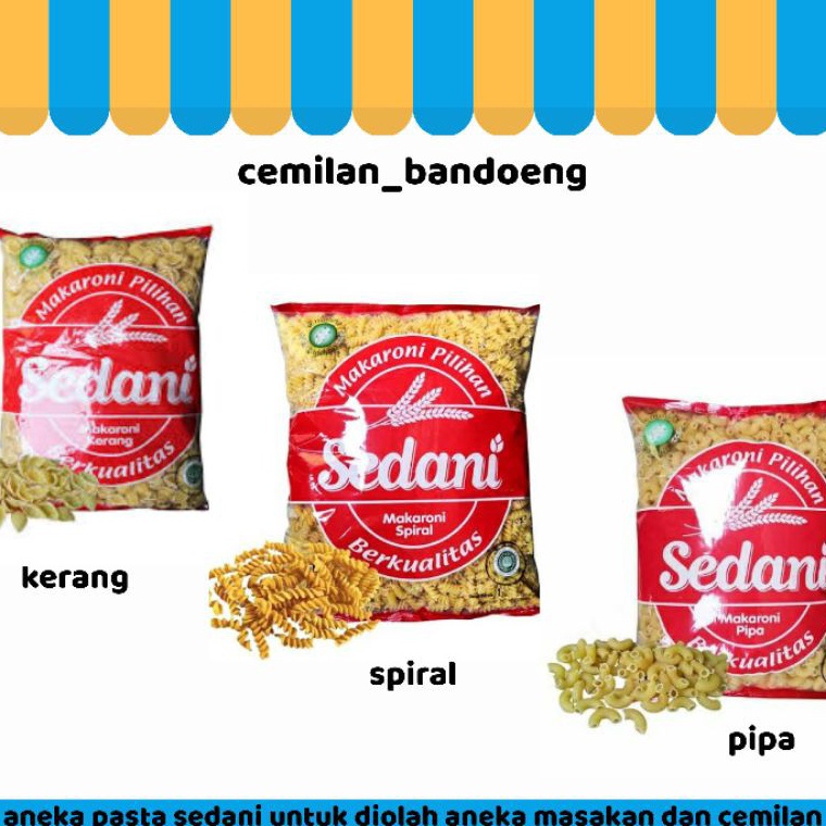 

[℡X2(] MAKARONI SEDANI SPIRAL PIPA KERANG MENTAH 1 KG Paling Laris