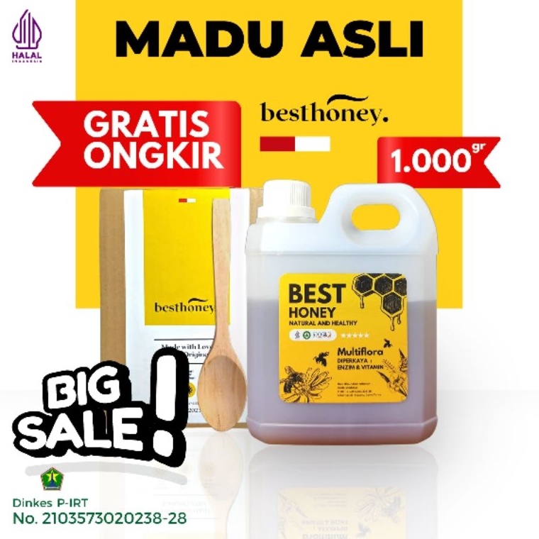 

[☼I36➤] Best Honey - Madu Asli Madu Multiflora Original - 1kg Trendy