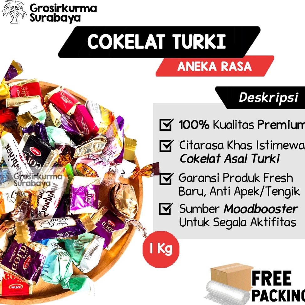 

[♘Y22&] COKELAT TURKI ARAB 1KG Produk Fresh Baru Khas Timur Tengah Untuk Oleh oleh Umroh Gift Hampers [202]