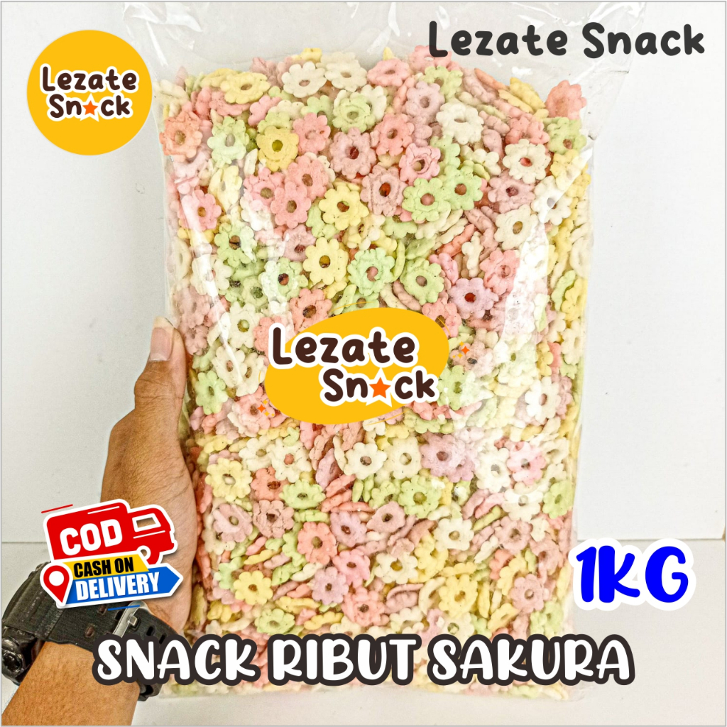 

Snack Ribut 1KG Kiloan Murah Enak Renyah / Pilus Sakura Warna Warni Jadul Kue Kembang Bunga Ribut Gurih WAP SHOP