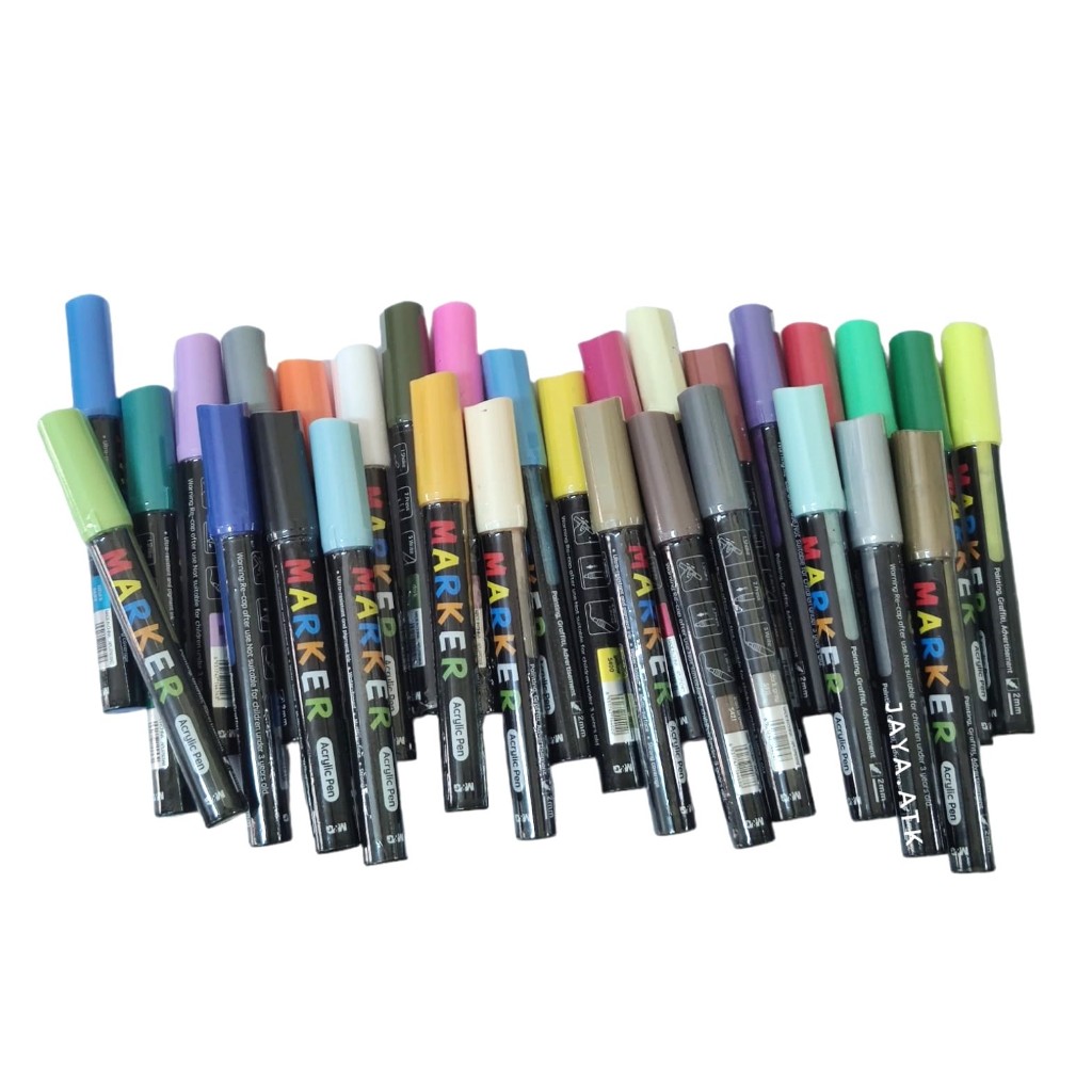 

SPIDOL AKRILIK WARNA ACRYLIC MARKER PEN M&G SERBAGUNA KAYU KANVAS KACA KAIN