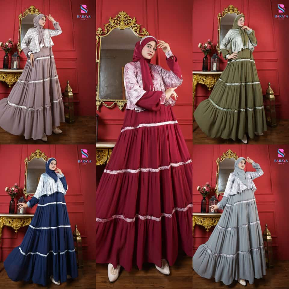 New Gamis Syari From Baraya syari//Gamis Cantik Mewah Premium
