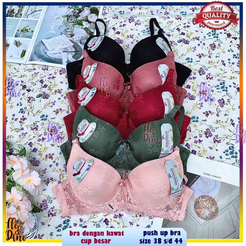 BRA CUP BESAR DENGAN KAWAT | BH RENDA PUSH UP YASIMEI 528 NEW