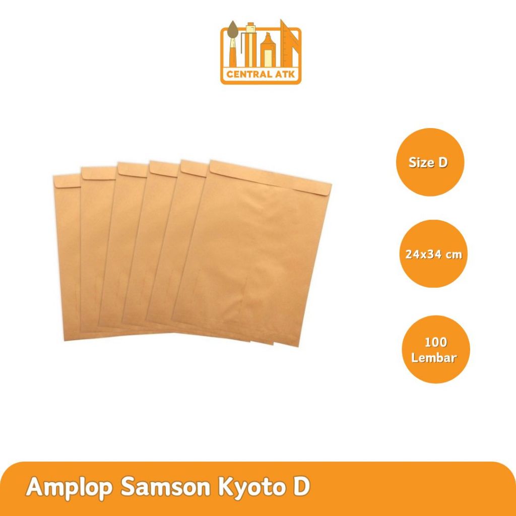 

AMPLOP COKLAT SAMSON D UKURAN FOLIO 24 CM X 34 CMM (1 PAK)