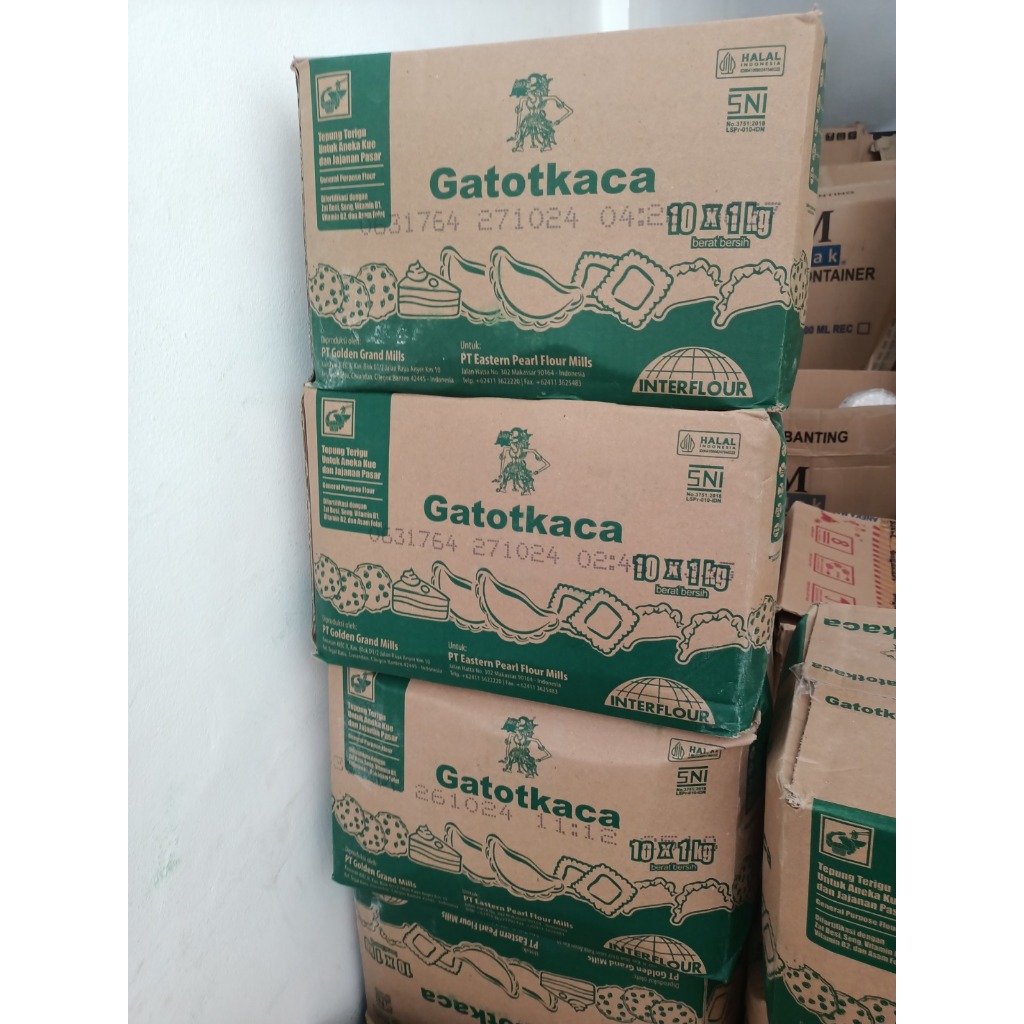 

Tepung Terigu Gatot Kaca 1dus (10pcs x 1kg)