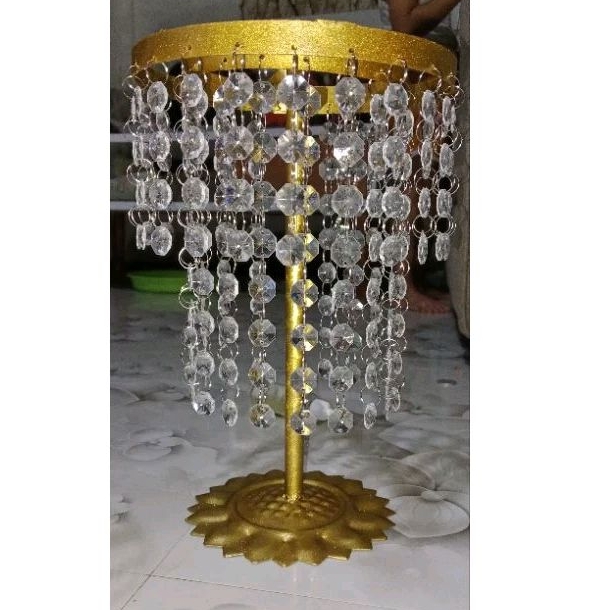 standing lampu kristal meja