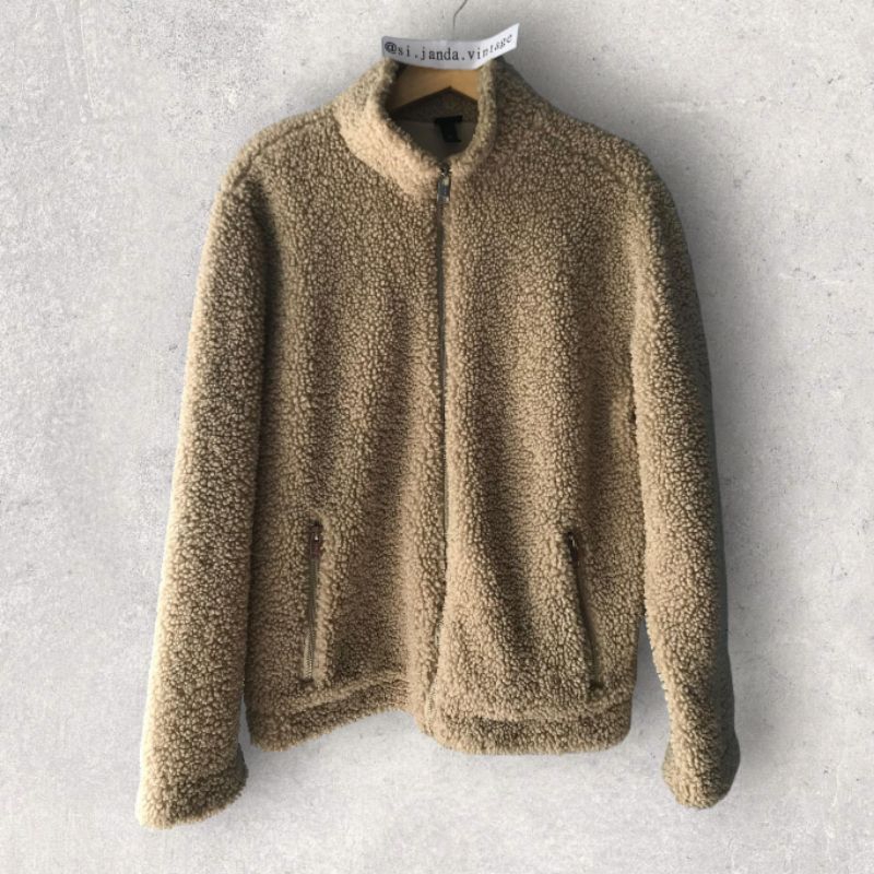 JAKET SECOND SHERPA H&M ORIGINAL CREAM