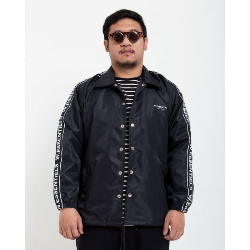 W. Essentiels Delibes Windbreaker Jacket Noir Black Essentiels