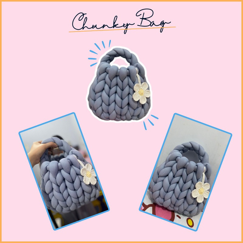 [ franshi.croche ] Chunky Yarn Bag // Tas Rajut Chunky Yarn