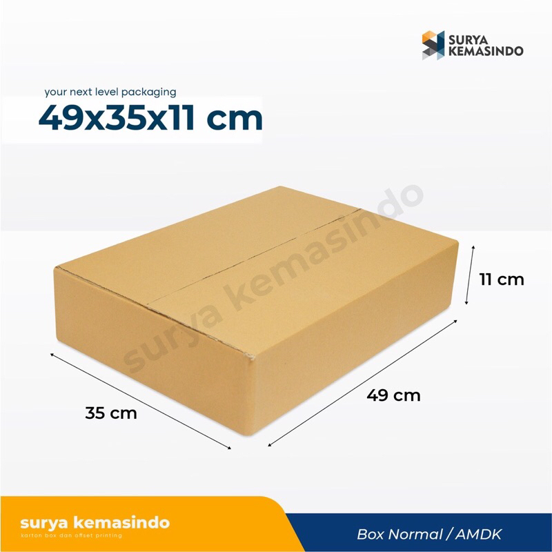 

Box 49X35X11 cm (Bucket Volume 3 kg) Box/Kardus/Karton/Bucket/hampers/box normal/normal/3kg