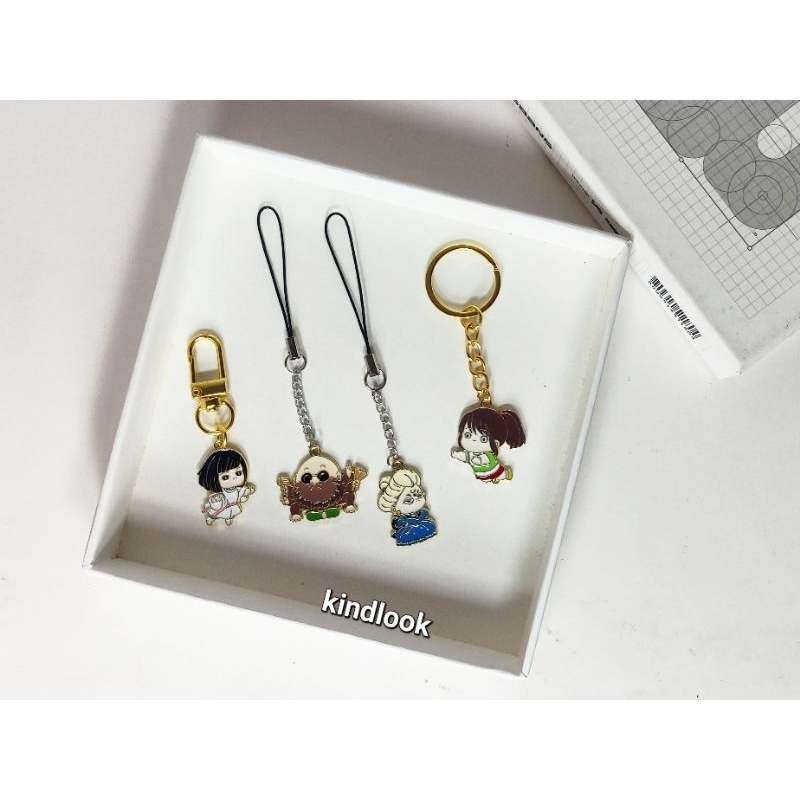 phone strap spirited away keychain gantungan hp karakter chihiro haku yubaba kamaji