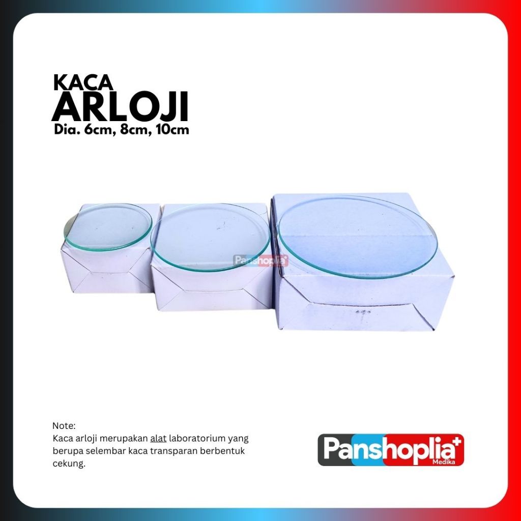 Kaca Arloji Laboratorium l Watch Glass / Gelas Arloji Lab
