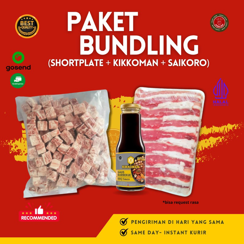 

Paket Bundling BBQ Hemat | Paket Grill BBQ Beef Slice Yoshinoya Saikoro Meltique Kikkoman | Daging Slice Yoshinoya Premium Wagyu Meltik Saikoro Premium | Daging Sapi Import Halal | Paket Hemat BBQ 3-4 orang