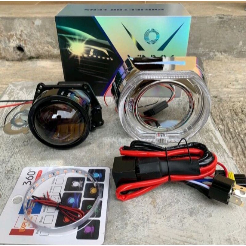 Lampu LED Projector Projie BiLED 3 Inch Mobil Motor Vinyx P65 - Vinyx P65