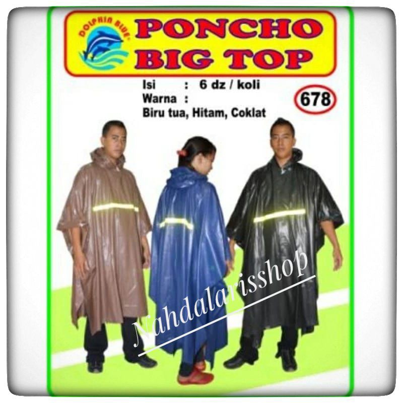 Jas hujan PONCHO 678 DOLPHIN BLUE