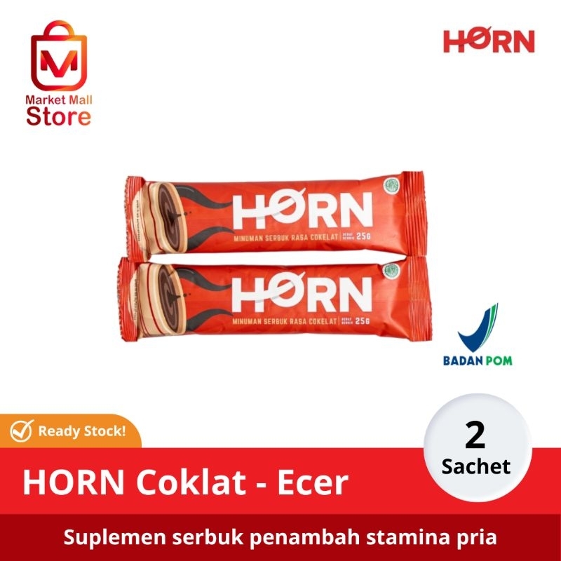 HORN by Dr.Boyke - Suplemen Serbuk Stamina Pria - Kopi Cokelat 2 Sachet