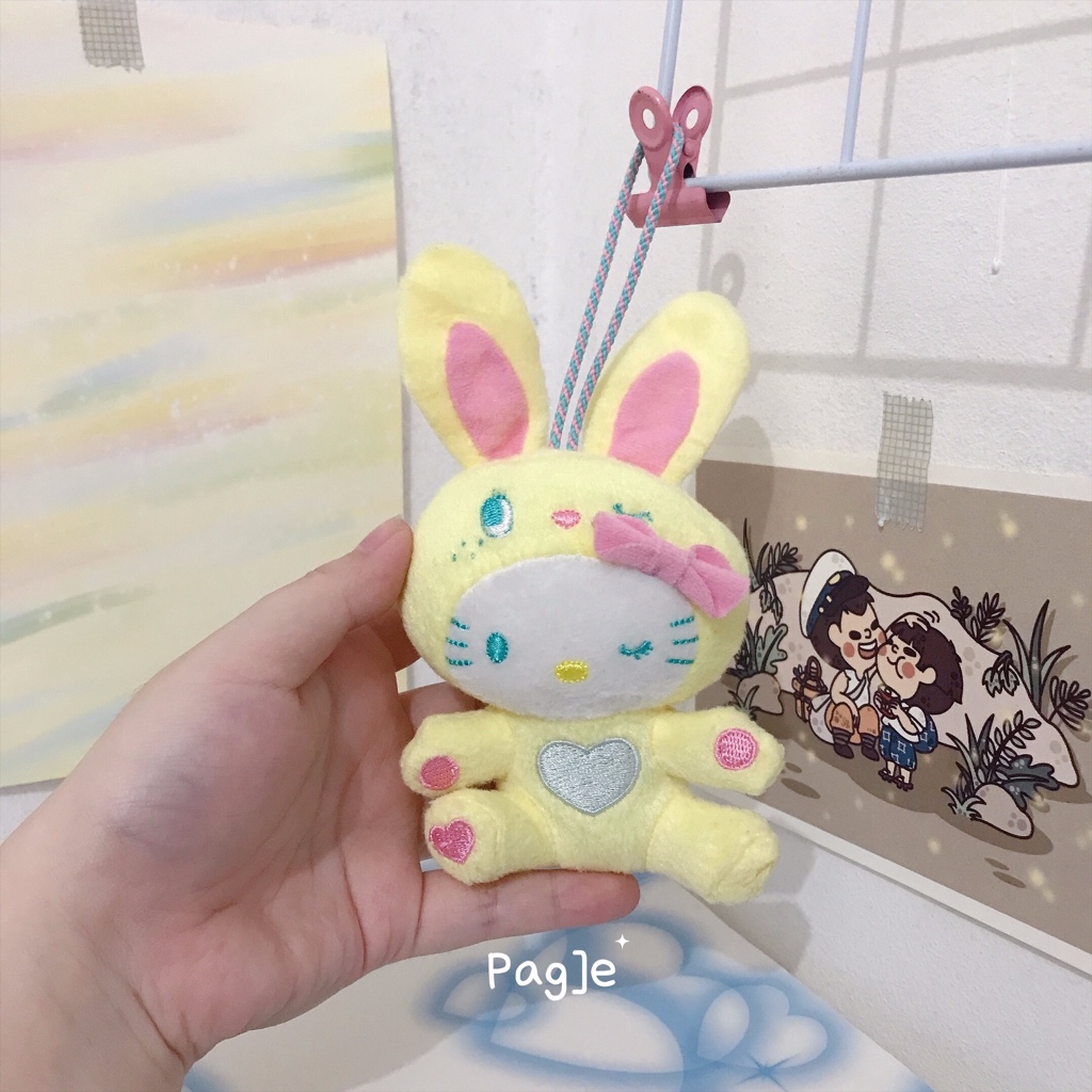 Hello Kitty Sanrio Bunny Yellow x Mcd [Preloved never used] - Plush Doll Boneka Keyring Ganci Keycha