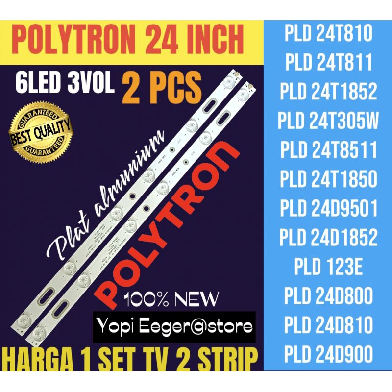 BACKLIGHT TV LCD LED POLYTRON 24 INCH PLD24T810-PLD24T811-PLD24T1852-PLD24T305W-PLD24T8511-PLD24D950