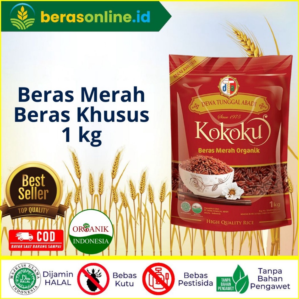 

Bay@r Di Tempat Beras Online - Beras Merah 1KG Stok Sedikit