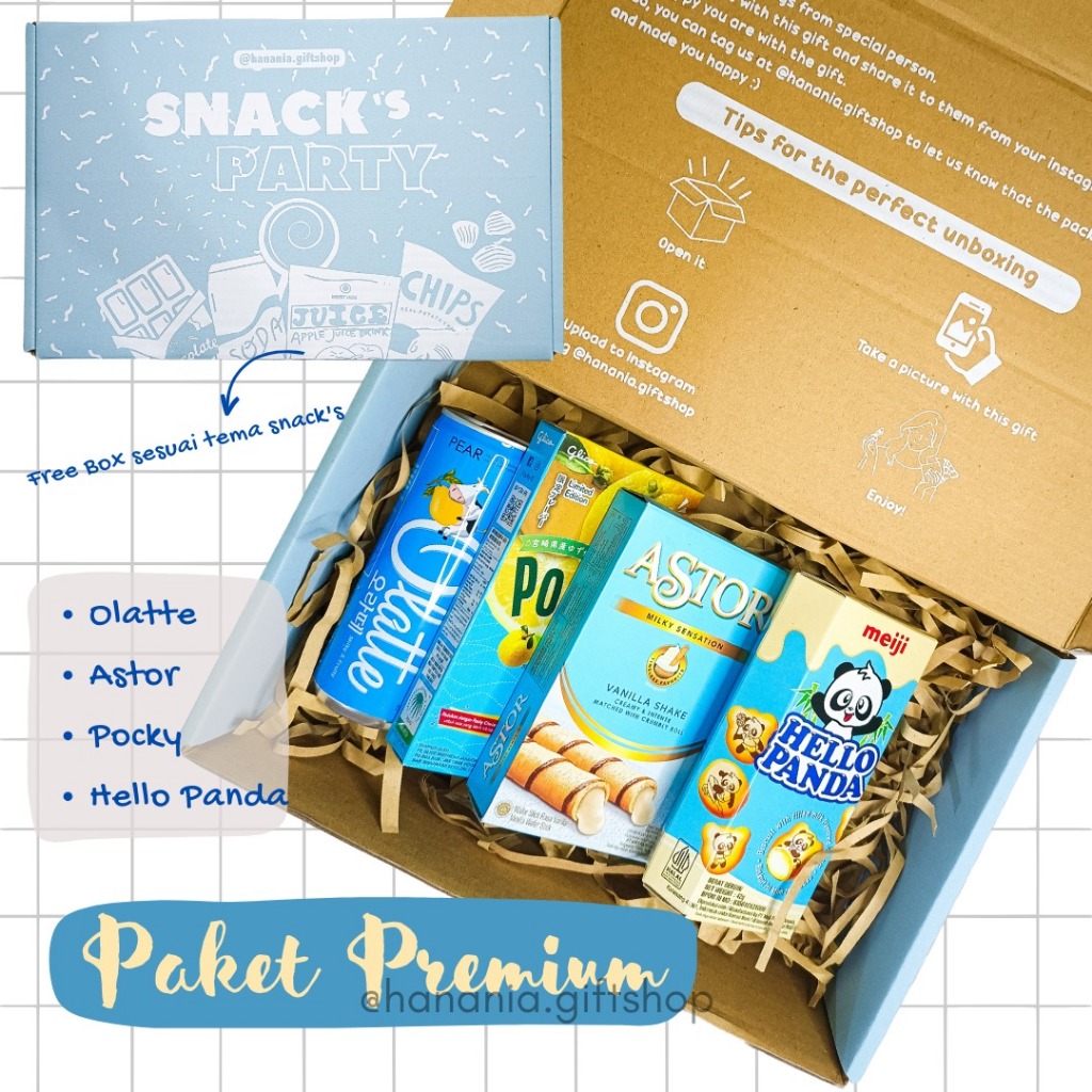 

Hampers / Snack Box - Premium Snack & Drink (Blue)