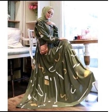 Gamis Rayon Viscose Motif Harga Grosir Murah GAMIS RAYONGamis Rayon Viscose Motif