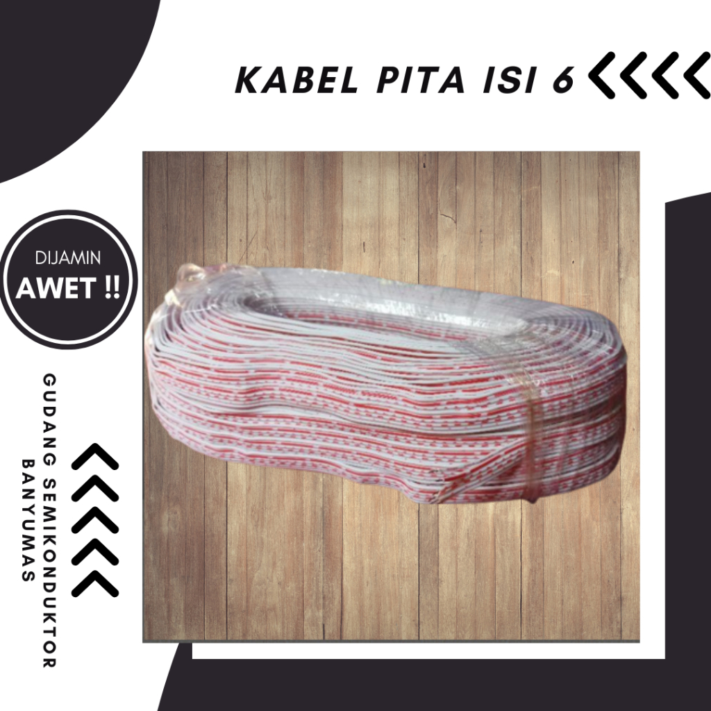 Kabel pita isi 6 kabel pelangi isi 6 pin 6 wire mudah disorder harga permeter