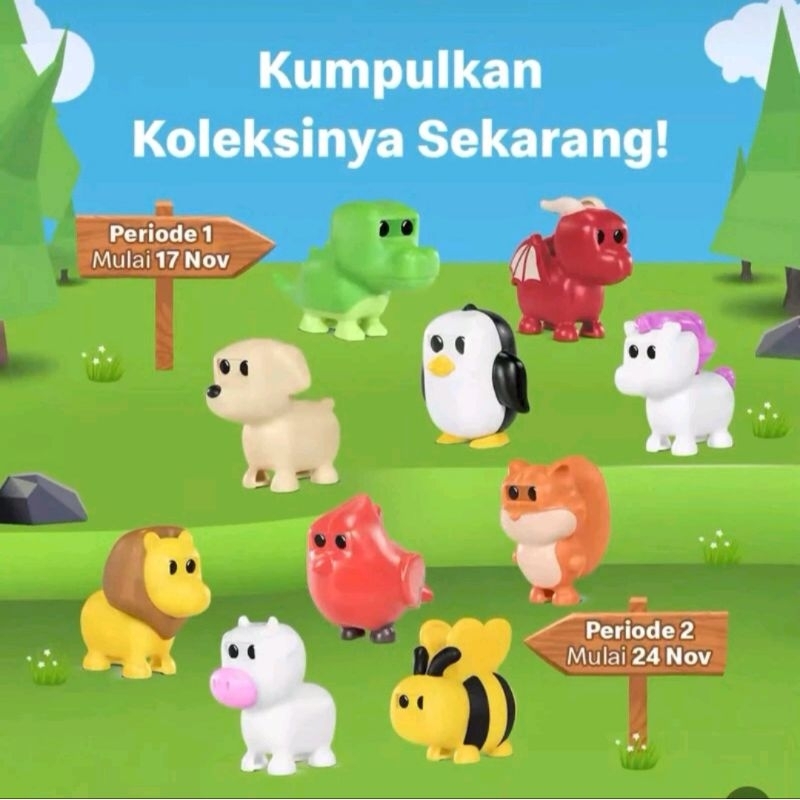 Mainan MCD Happy Meal Adopt Me ( UNICORN)