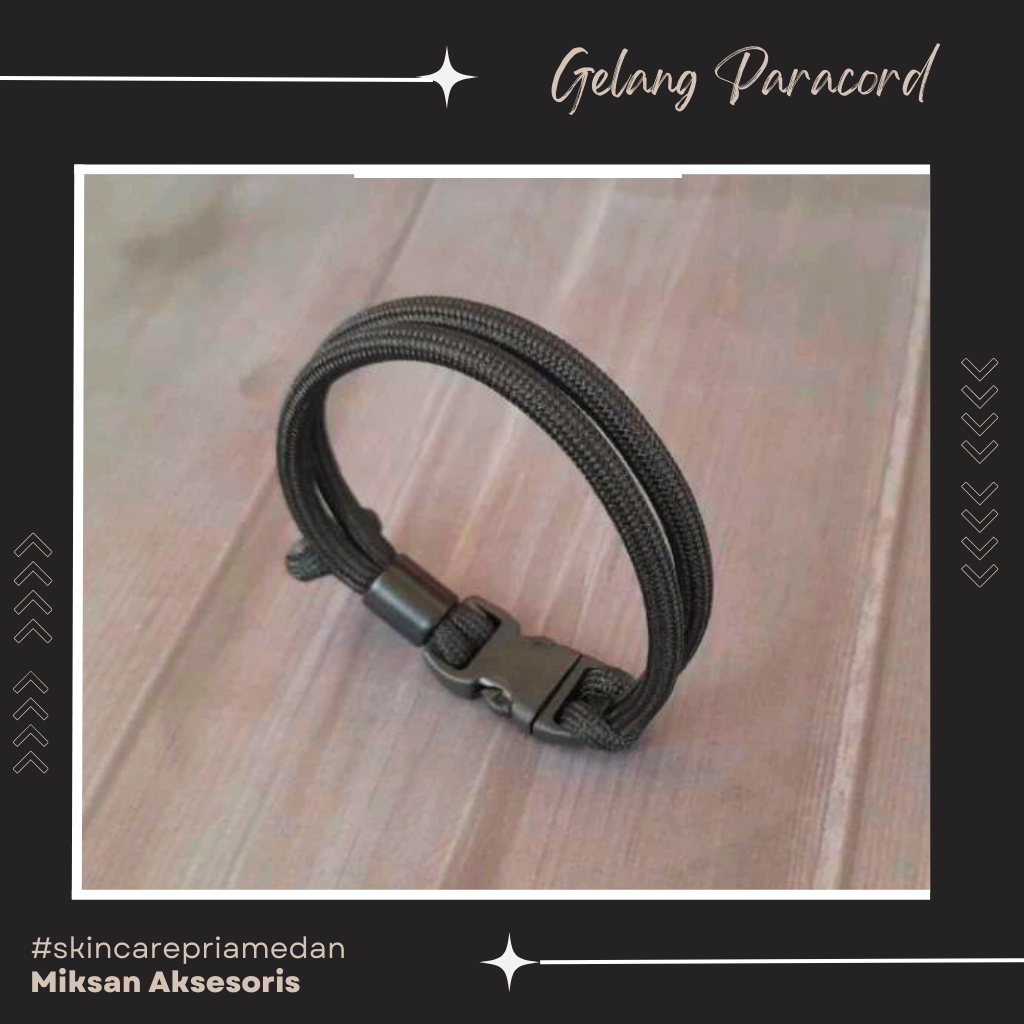 Gelang Pria Keren Prusik Capit Kekinian