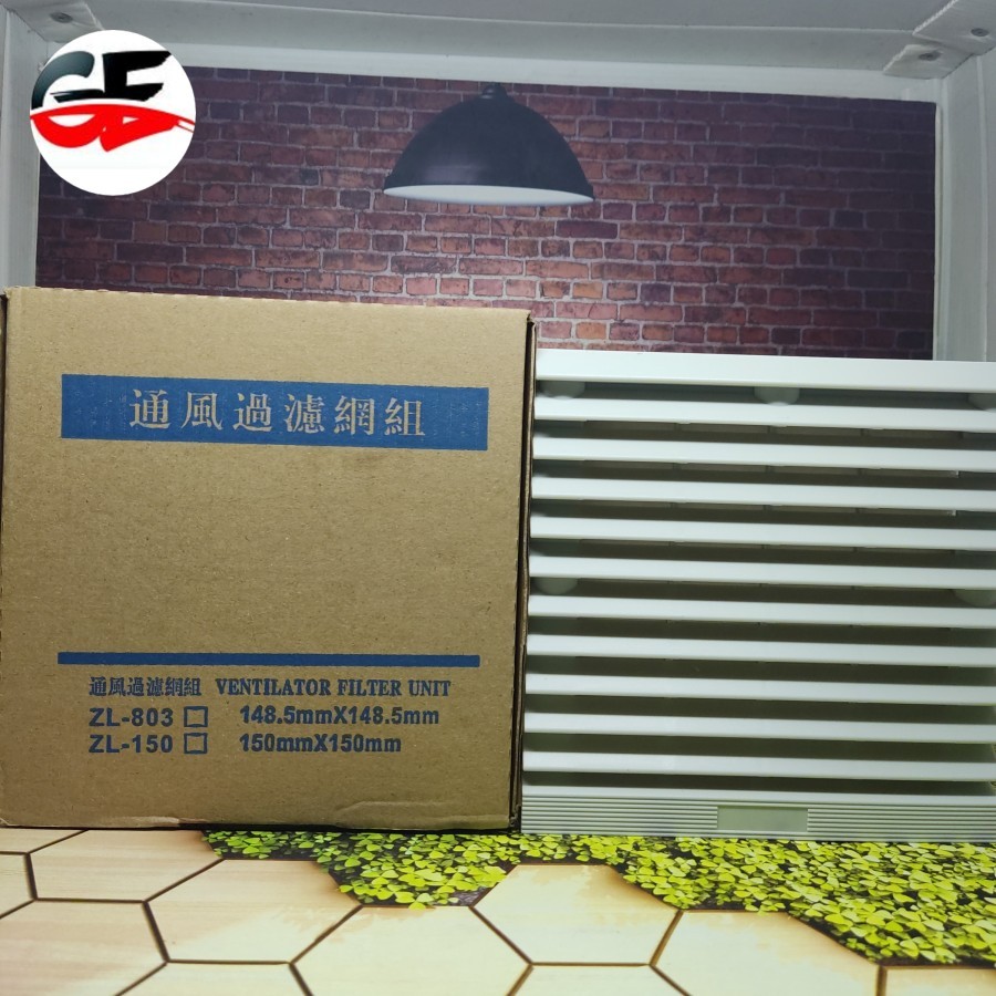 Fan Filter plastik ZL-803 148 mm x 148mm aksesoris bukan shemco fort