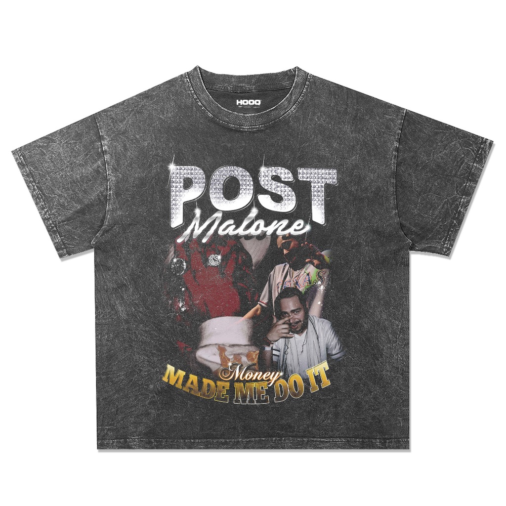 Kaos Post Malone Oversize Washing Stonewash T-shirt Post Malone Tee