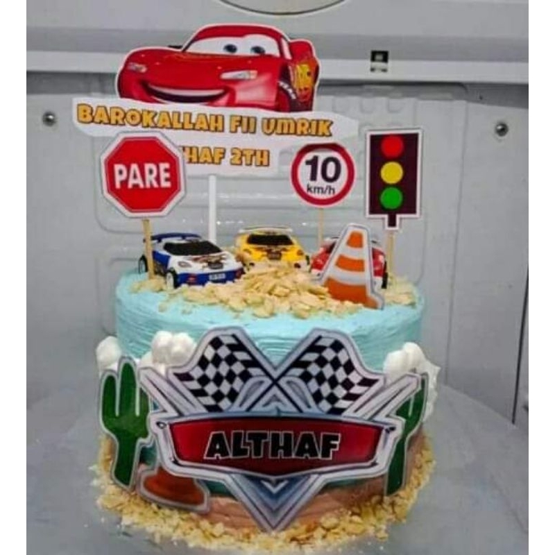 

cake tema hotwheels size 18cm