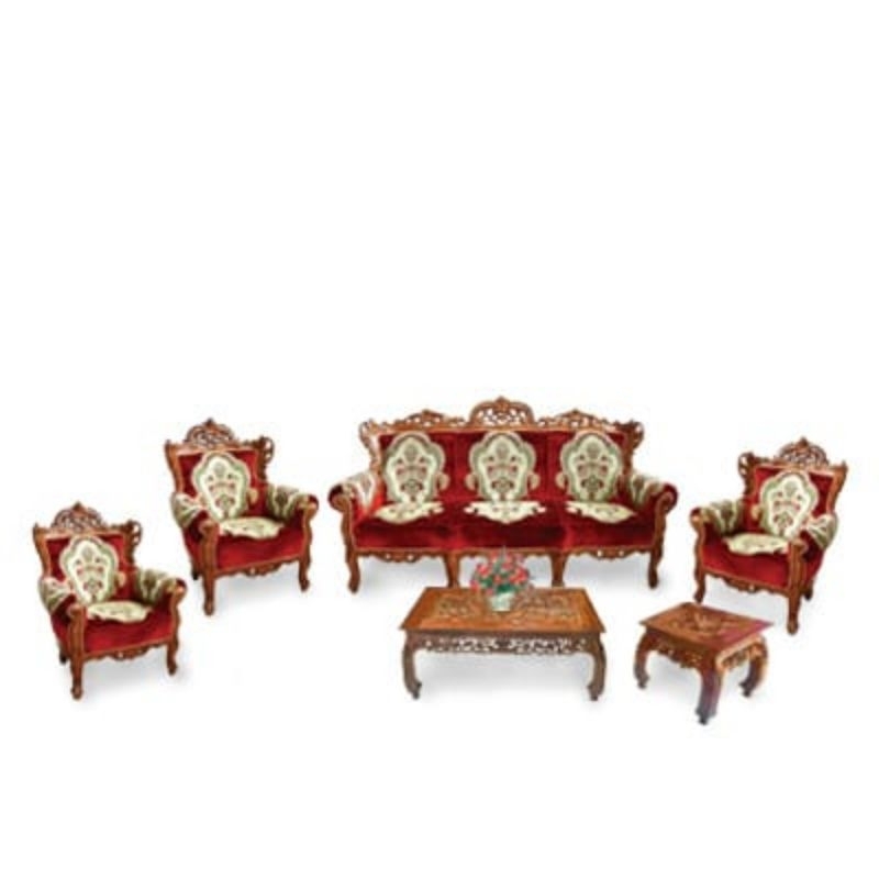 Sofa Kursi Tamu Kayu Jati Jepara Wijaya 3111 + Meja