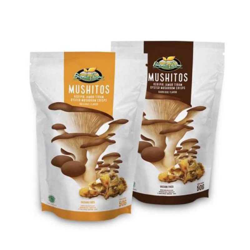 

Bionic Farm Mushitos Keripik Jamur Tiram Oyster Mushroom crisps 50 grm