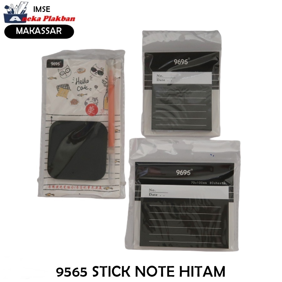 

[PCS] STICK NOTE HITAM NOTE PAD