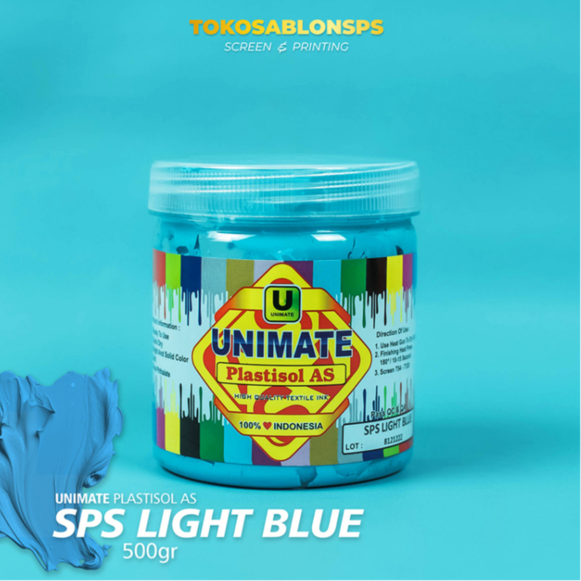 

Tinta Sablon Plastisol Unimate AS SPS LIGHT BLUE @500GR