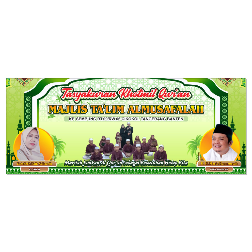 Spanduk Banner Tasyakuran Khotmil Qur'an Custom