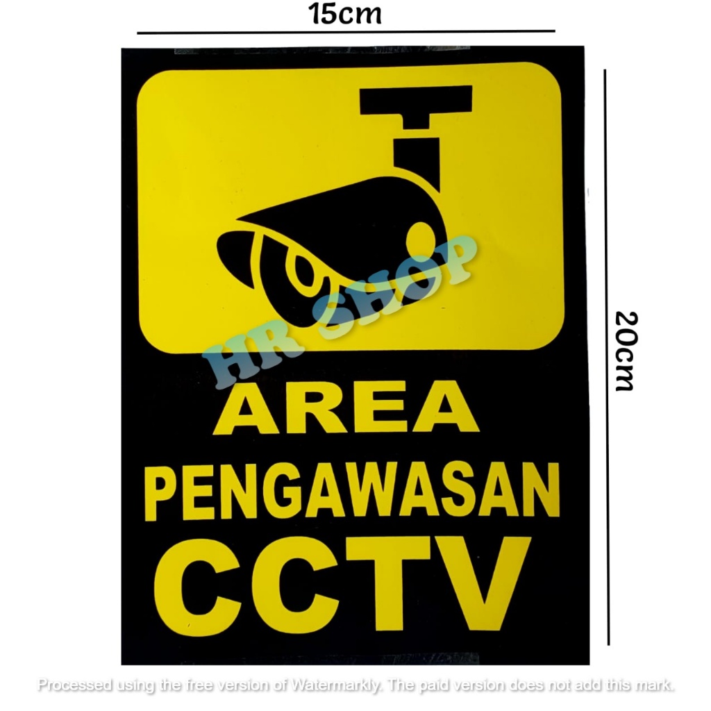 

STIKER AREA PENGAWASAN CCTV UKURAN 15X20 CM 1 PCS