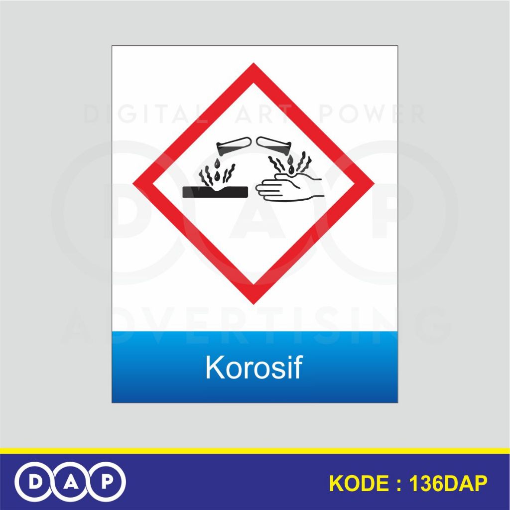 

136 - STIKER KOROSIF - LIMBAH B3 - 20 X 25 CM - VYNIL - TERBAIK