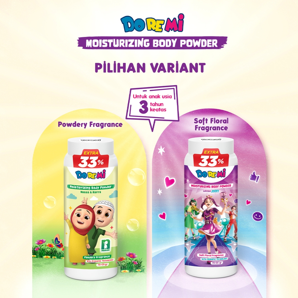 Doremi Moisturizing Body Powder 75gr+25gr