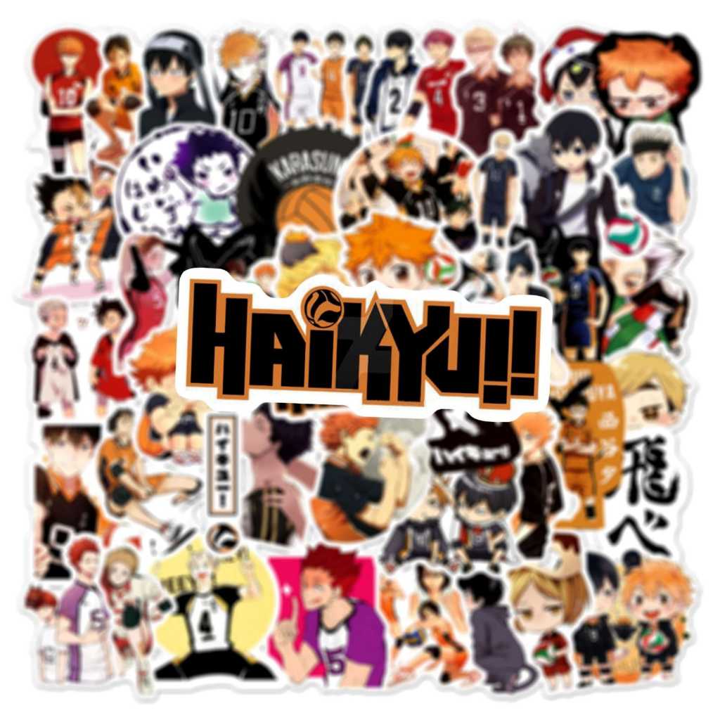

STIKER VINIL ISI 50 PCS HAIKYUU ANIME COLLECTION ANTI AIR AESTHETIC BOTTLE